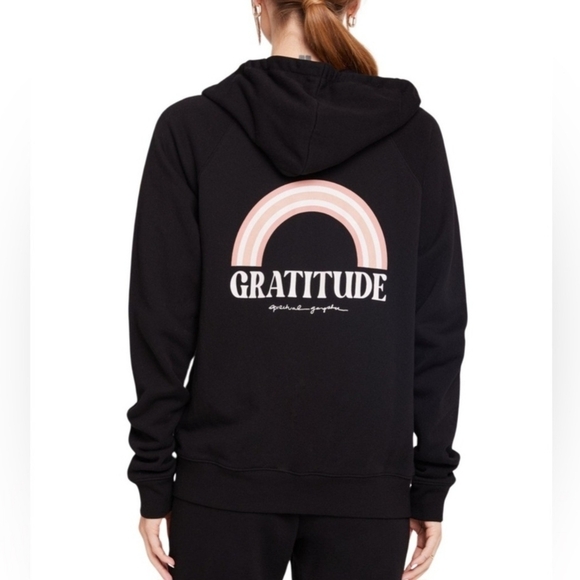 Spiritual Gangster "Gratitude" Raglan Zip- Up Hoodie - Picture 3 of 10